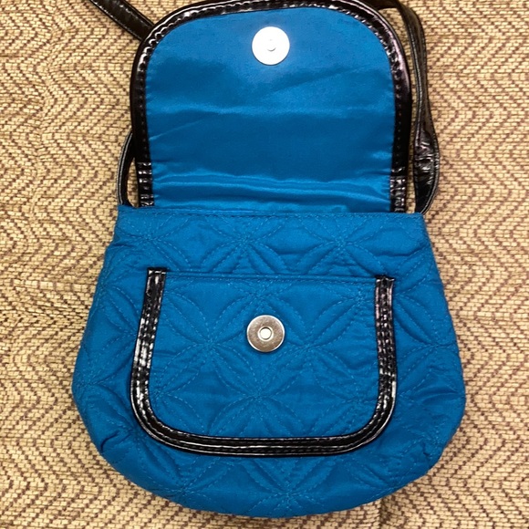 Avon Blue Quilted Fabric Cross-Body Bag - Picture 5 of 7